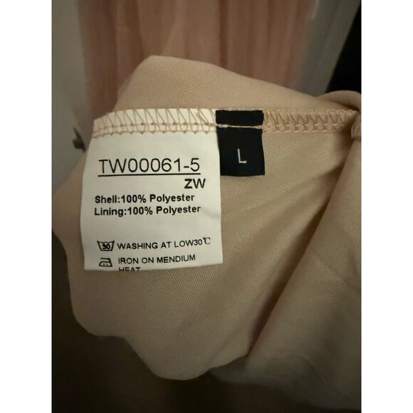 Champagne Colored Sequin Prom/Wedding Dress Size Large - Picture 5 of 7